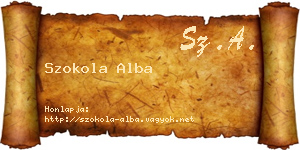 Szokola Alba névjegykártya